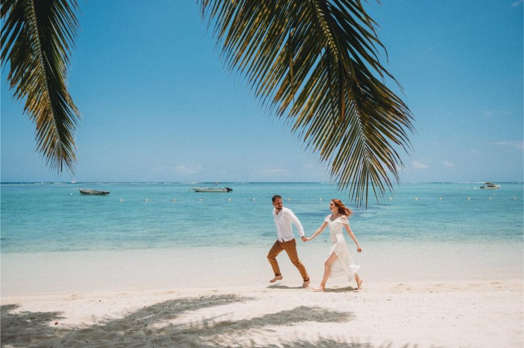 Trouwkoppel op Mauritius